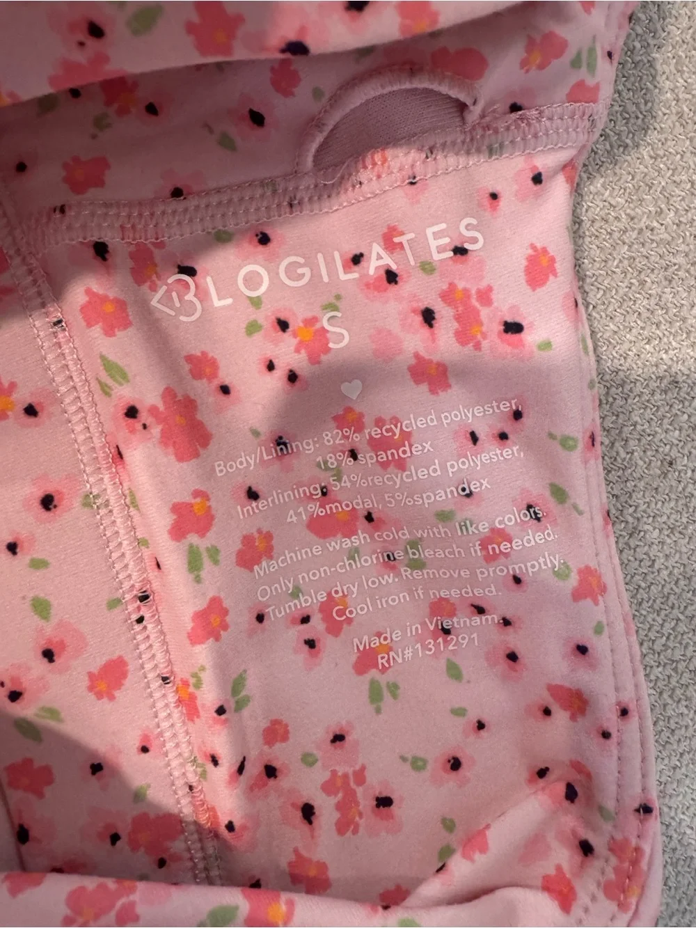 Blogilates Women's Game Set Match Activewear Dress, Pink Floral, NWT